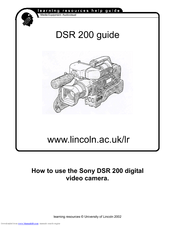 Sony DSR 200 Manual