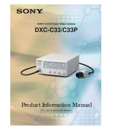 Sony ExwaveHAD DXC-C33 Product Information Manual