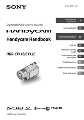 Sony Handycam HDR-CX11E Operating Manual