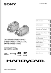 Sony HANDYCAM 4-170-099-12(1) Operating Manual