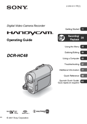 Sony DCR-HC48 - 1MP MiniDV Handycam Camcorder Operating Manual