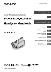 Sony Handycam HDR-CX12 Handbook