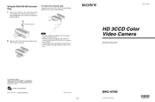 Sony HD 3CCD COLOR BRC-H700 Operating Instructions Manual