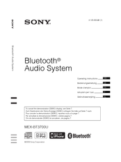 Sony Bluetooth BT3700U Operating Instructions Manual