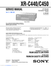 Sony XR-C440 Service Manual