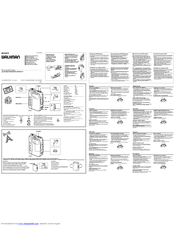 Sony Walkman WM-FX355 Operating Instructions