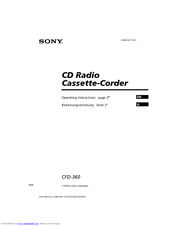 Sony CFD-360 Operating Instructions Manual