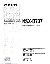 Aiwa NSX-D737U Operating Instructions Manual