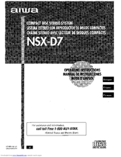 Aiwa NSX-D7 Operating Instructions Manual
