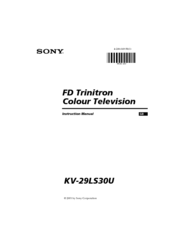 Sony KV-29LS30U Instruction Manual