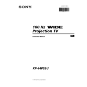 Sony KP-44PS2U Instruction Manual