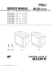 Sony TRINITRON KV-XF21M83 Service Manual