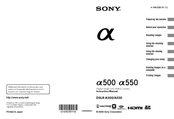 Sony DSLR A550L - Alpha 14.2MP Digital SLR Camera Instruction Manual