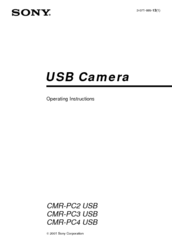 Sony CMR-PC3 USB Operating Instructions Manual