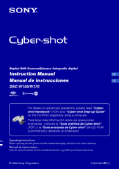 Sony DSCW170 - Cybershot 10.1MP Digital Camera Instruction Manual