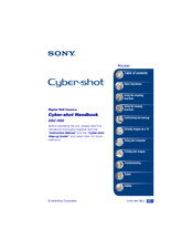 Sony DSC-H50/B - Cyber-shot Digital Still Camera Handbook