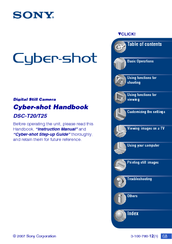 Sony Cyber-shot DSC-T20 User Manual
