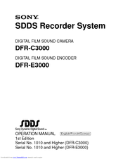 Sony DFR-E3000 Operation Manual