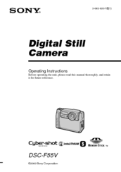 Sony Cyber-shot DSC-F55V Operating Instructions Manual
