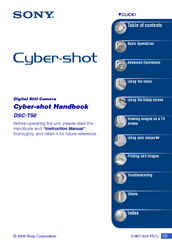 Sony DSC-T50 Cyber-shot® Handbook