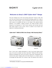 Sony Cyber-shot DSCT20S Brochure