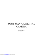 Sony Mavica FD88 Basic Manual