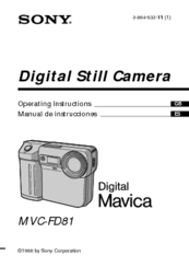 Sony Mavica MVC-FD81 Operating Instructions Manual