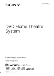 Sony DAV-HDZ485 Operating Instructions Manual