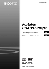 Sony DVP-FX74 Operating Instructions Manual