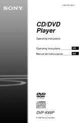 Sony DVP-K85P - Karaoke Dvd Player Operating Instructions Manual