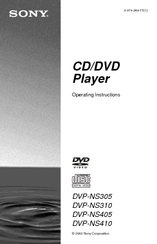 Sony DVP-NS310 Operating Instructions Manual
