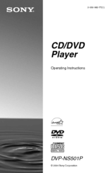 Sony DVP-NS501PS - Cd/dvd Player Operating Instructions Manual