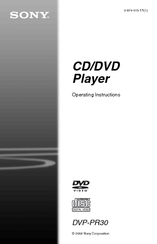 Sony DVP-PR30 Operating Instructions Manual