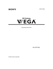 Sony WEGA KV-27FS100L Operating Instructions Manual
