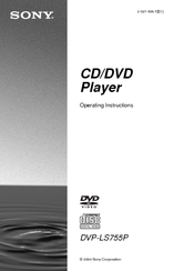 Sony DVP-LS755P Operating Instructions Manual