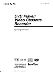 Sony SLV-D950B Operating Instructions Manual