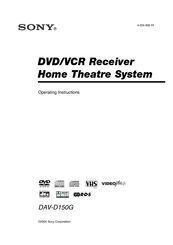 Sony DAV-D150G Operating Instructions Manual