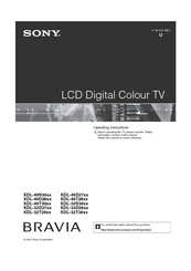 Sony KDL-40S3010 Operating Instructions Manual
