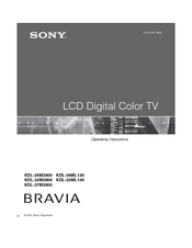 Sony BRAVIA KDL-32M3000 Operating Instructions Manual