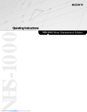 Sony NHS-1000 Operating Instructions Manual