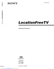 Sony LF-X5 - LocationFree TV - Wireless Operating Instructions Manual