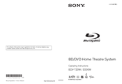 Sony BDV-T20W Operating Instructions Manual