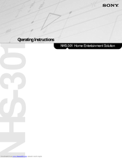 Sony NHS-301 Operating Instructions Manual
