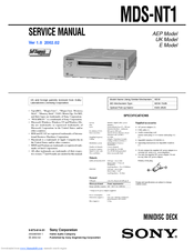 Sony MDS-NT1 Service Manual