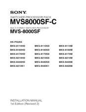 Sony MVS8000SF-C Installation Manual