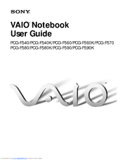 Sony VAIO PCG-F540 User Manual