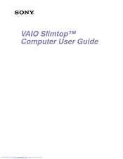 Sony VAIO VAIO Slimtop Computer User Manual