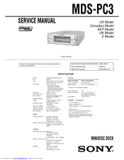 Sony MDS-PC3 Service Manual