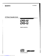 Sony CFD-12 Operating Instructions Manual