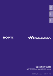 Sony Walkman NW-A1000 Operation Manual